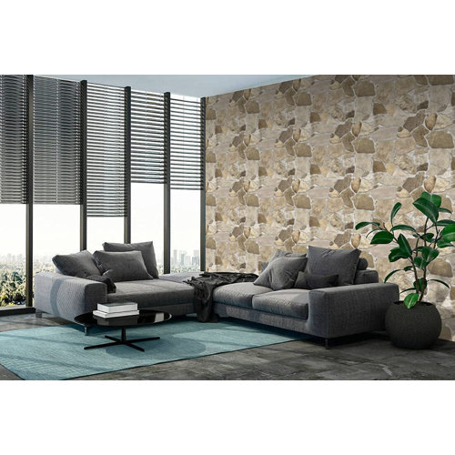 CONCORD WALLCOVERINGS ™ RetroArt 3D Wall Panels Wild Stone Brown